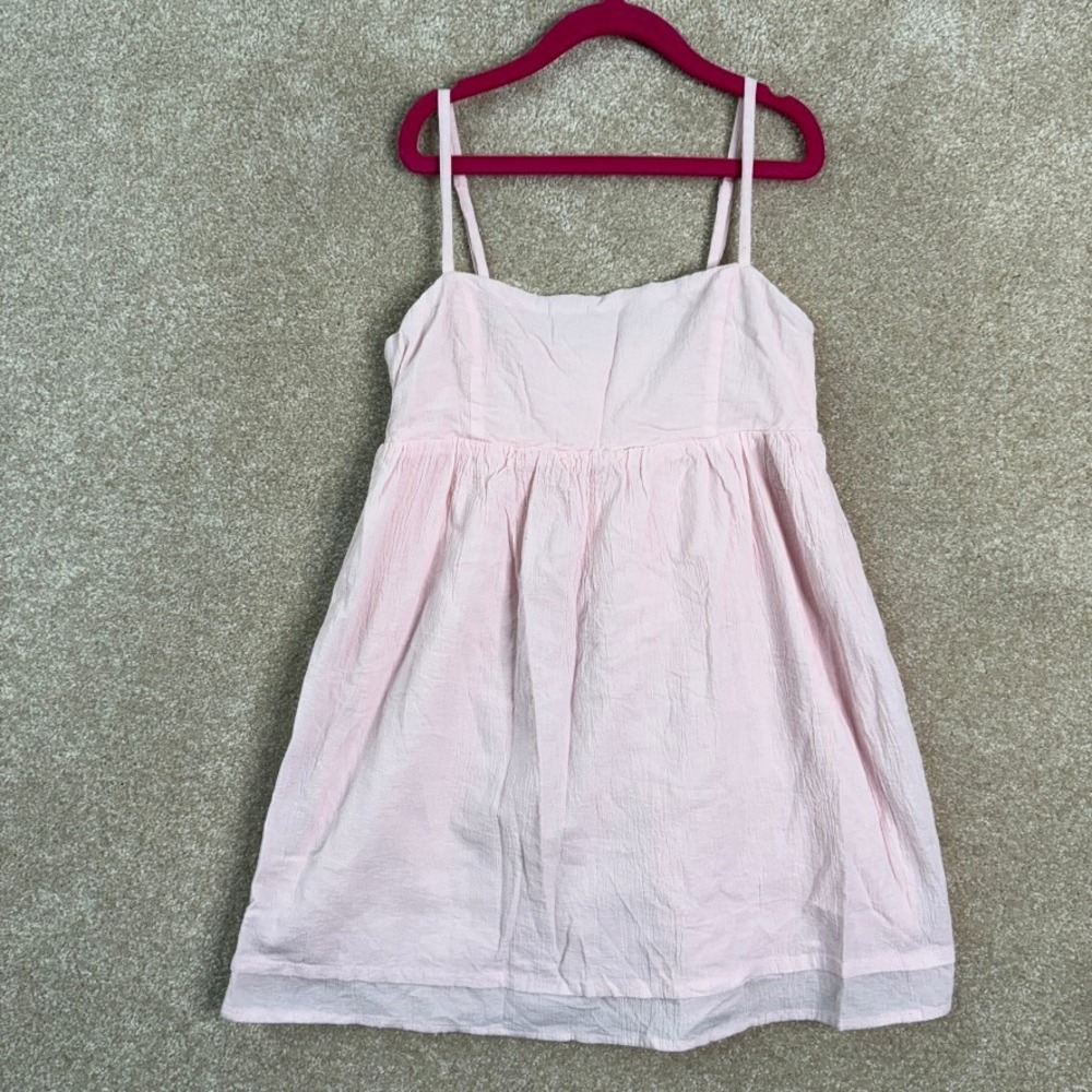 MOOLOOLA Dress Kid's 10 Pink Cotton Smocked Back Spaghetti Strap Summer Boho